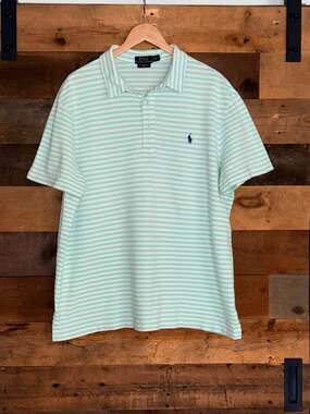 Polo Ralph Lauren Featherweight Mesh Striped Polo Shirt XXL